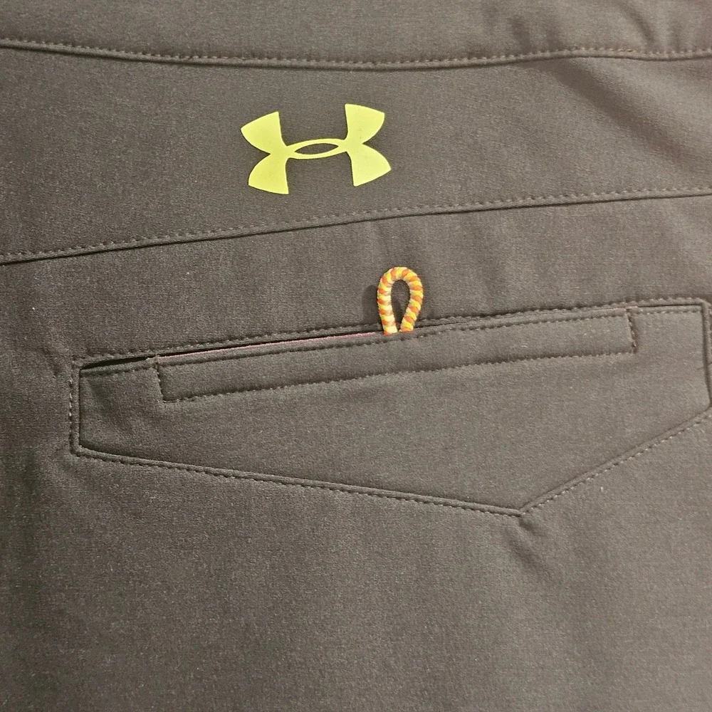 Under Armour Mens Navy Blue HeatGear Board Shorts Size 34 Fish Hook Logo